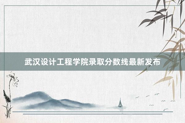 武汉设计工程学院录取分数线最新发布